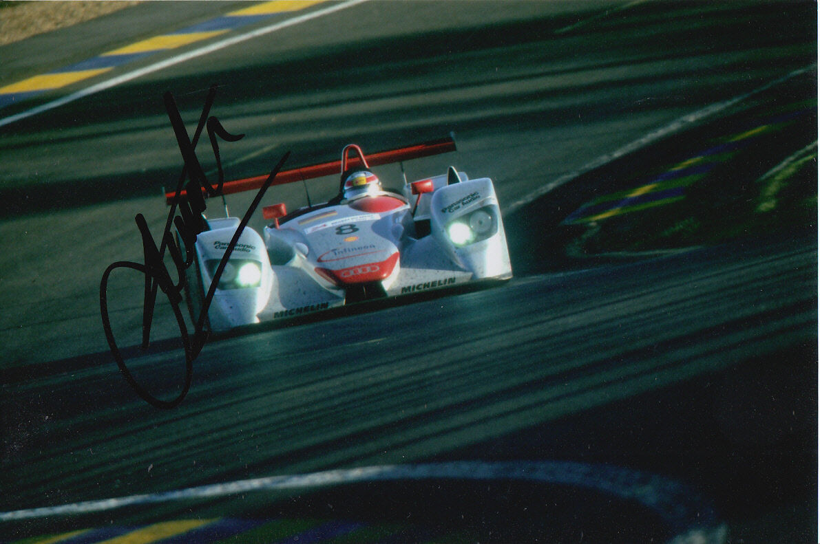 EMANUELE PIRRO HAND SIGNED AUDI 6X4 Photo Poster painting LE MANS 1.