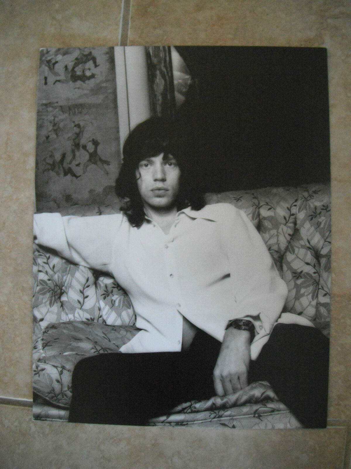 Mick Jagger Rolling Stones MAGAZINE PAGE B&W 11x14 Promo Photo Poster painting