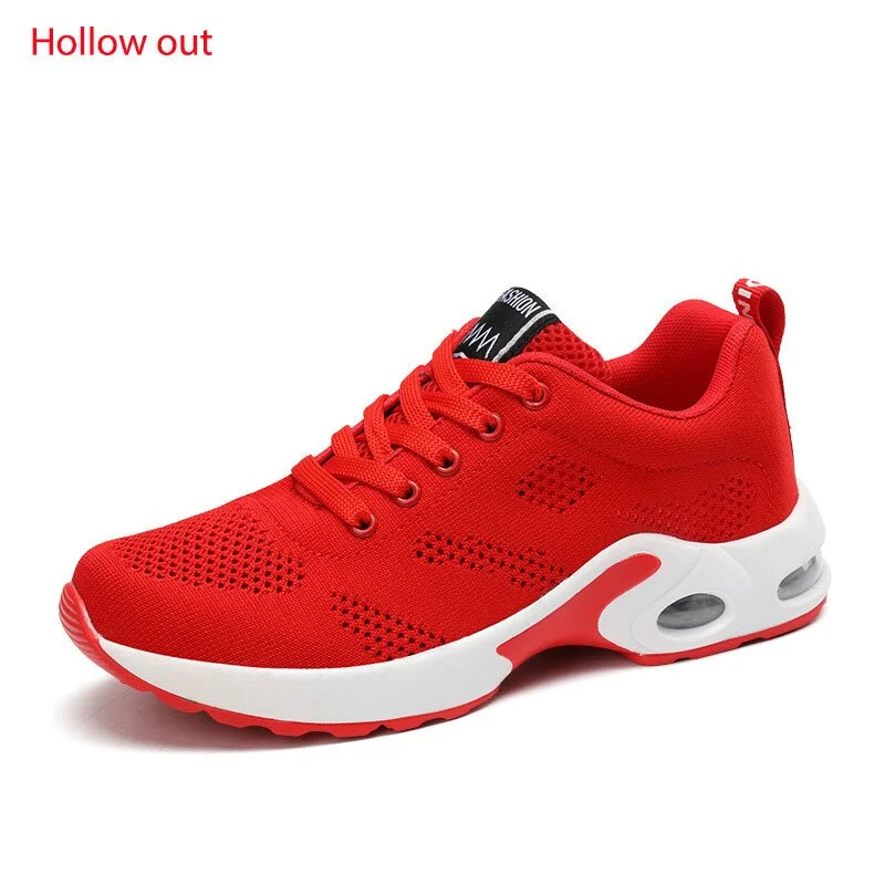 Fashion Lace Up Women Running Shoes Lightweight Sneakers Breathable Outdoor Sports Shoes Comfort Air Cushion Running Gym Shoes