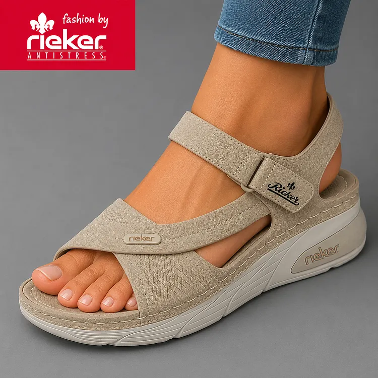 RIEKER&reg; CloudStep Comfort &ndash; D&aacute;msk&eacute; ortopedick&eacute; sand&aacute;ly s nastaviteln&yacute;mi p&aacute;sky