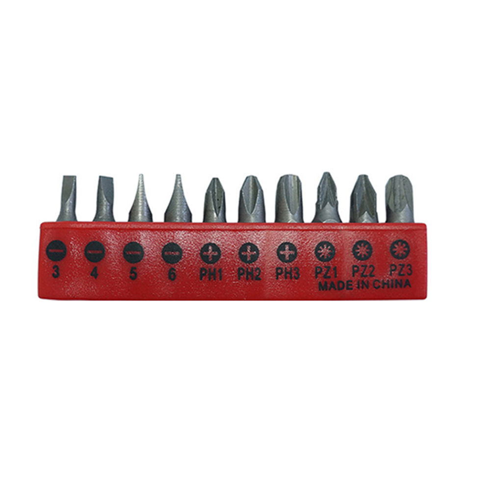 

10pcs Electric Drill Screwdriver Bit Set Torx Cross 1/4 Hex Shank Head Kit, Red, 501 Original