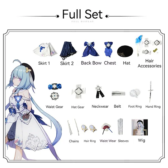 [Wetrose] In Stock Griseo Cosplay Costume Gureeshu Honkai Impact 3rd Full Set Wig Halloween