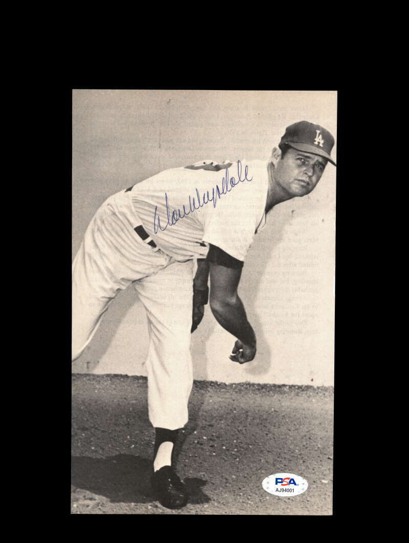 Don Drysdale PSA DNA Coa Signed 9x6 Photo Poster painting Dodgers Autograph