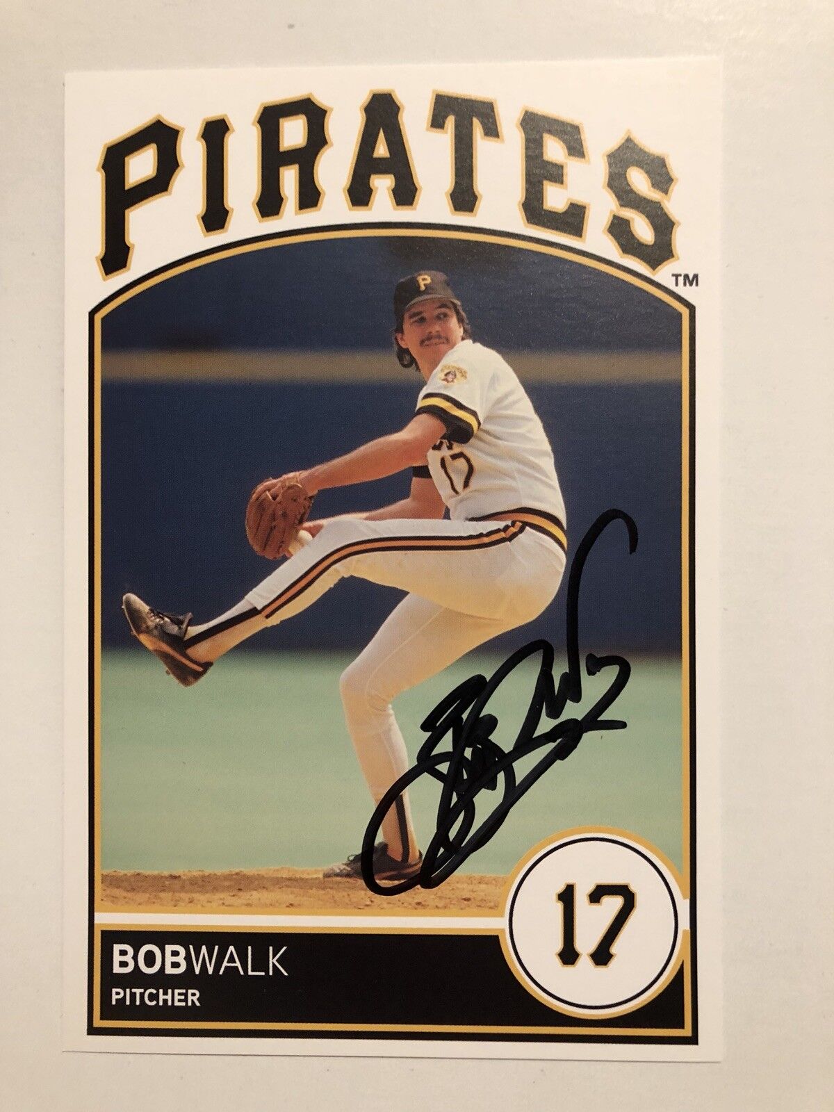 Bob Walk Hand SIGNED AUTOGRAPHED POSTCARD PIttsburgh PIRATES Legend Photo Poster painting 4X6