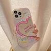 Cute Cartoon Bunny Heart Mirror Phone Case for iPhone 7-14