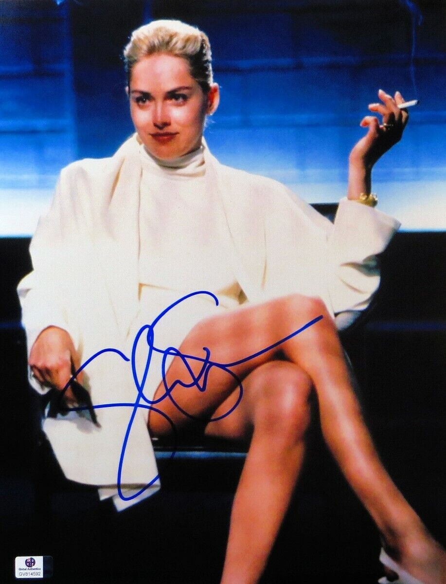 Sharon Stone Signed Autographed 11X14 Photo Poster painting Basic Instinct Famous Scene GV814592