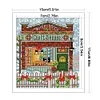 Christmas Cabin - 14CT Stamped Cross Stitch 15*17cm/5.91*6.69in