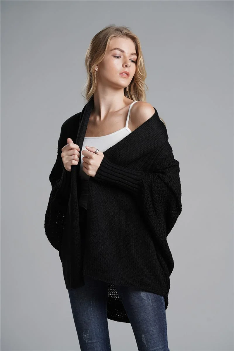 2020 Autumn Winter Knitted Cardigan For Women Long Sleeve Fashion Loose Korean Ladies Sweaters Vintage Cardigan Knit Coat Femme