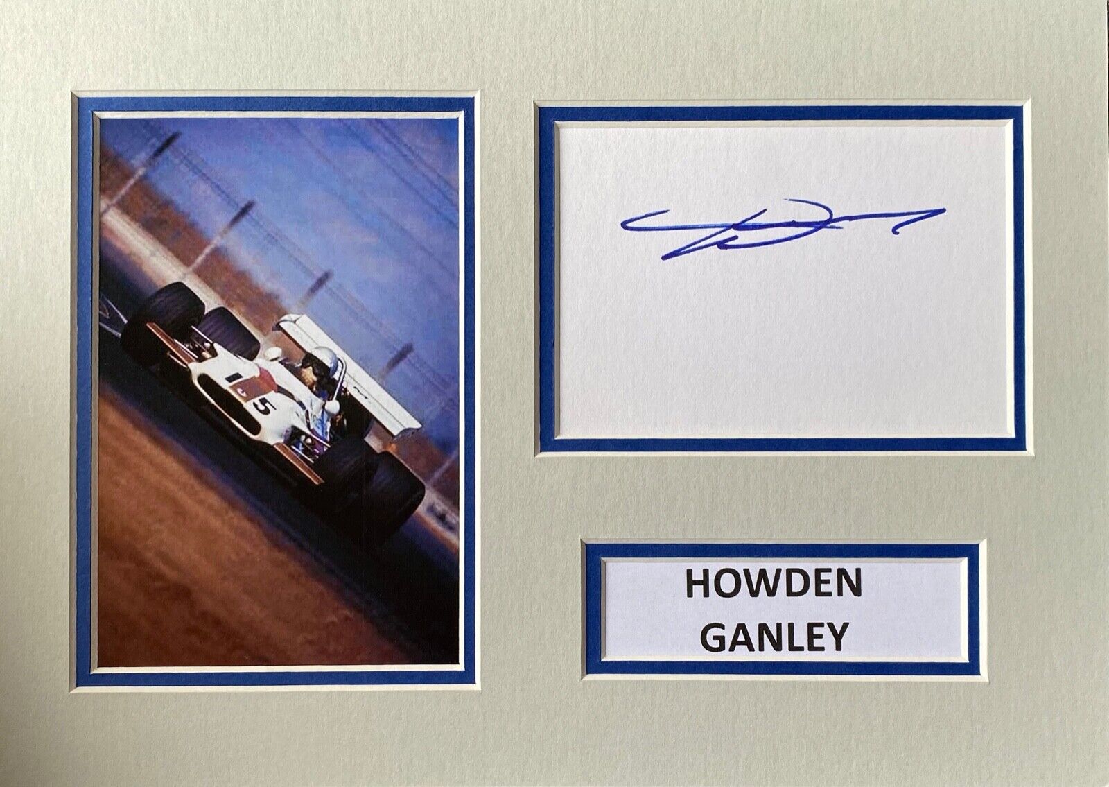 HOWDEN GANLEY HAND SIGNED A4 Photo Poster painting MOUNT DISPLAY FORMULA 1 AUTOGRAPH F1