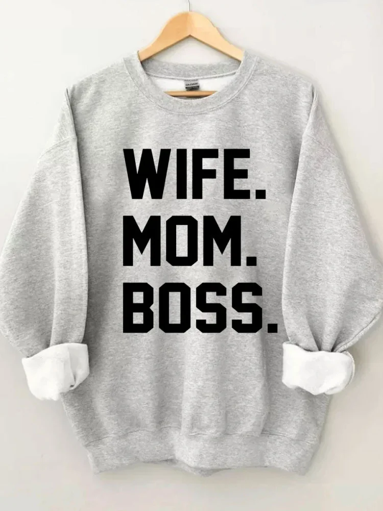 VChics Wife Mom Boss Sweatshirt