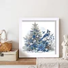 5D DIY Partial Special Shaped Drill Diamond Painting Kit Xmas Bird Decor With Frame Kit 18x18cm