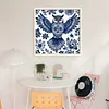 Blue And White Porcelain Owl-11CT Stamped Cross Stitch 50*50cm/19.69*19.69in tapestrymarket