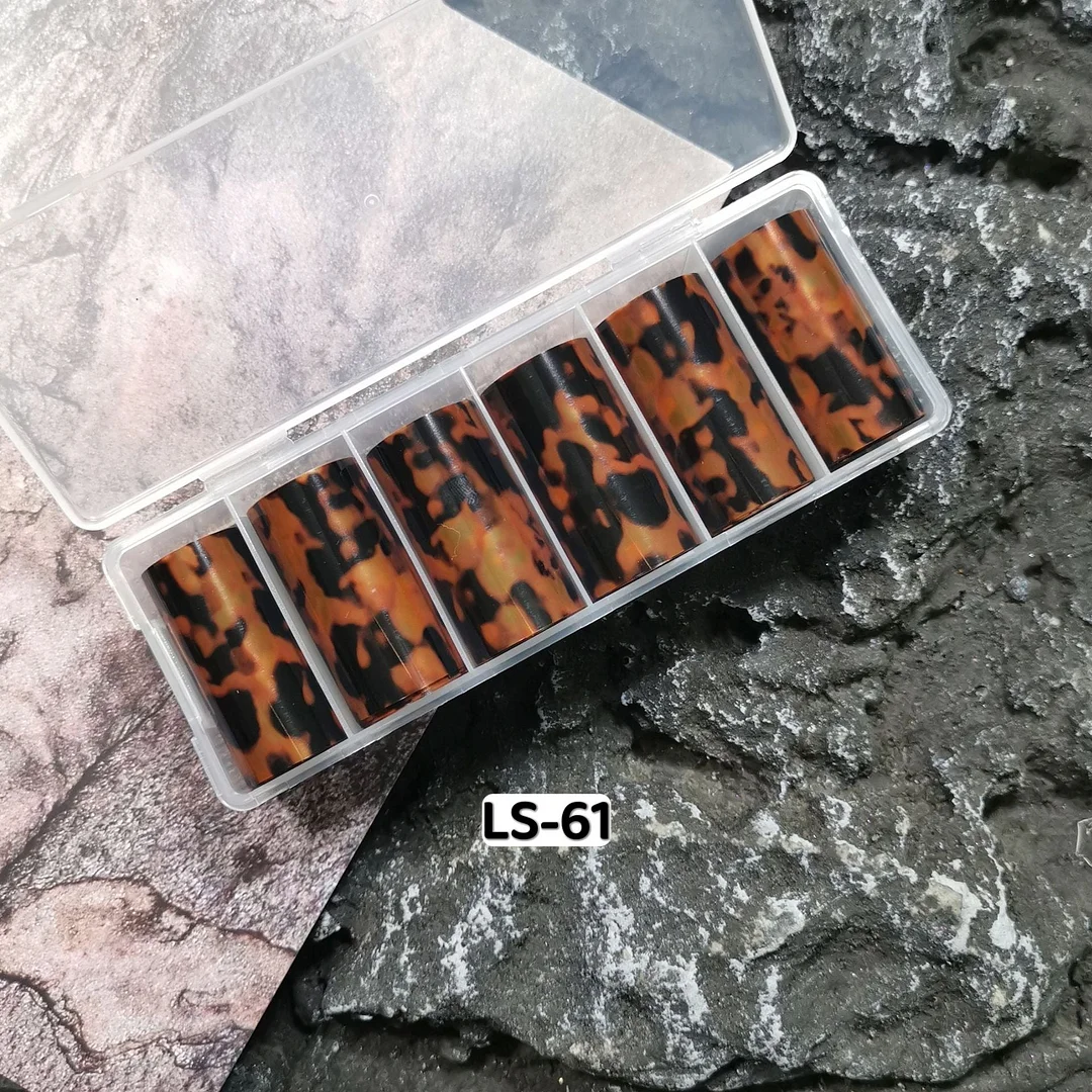 3pcs Tortoiseshell Amber Nails Foils Tortoise Shell Nail Art Transfer Foil Decals Wraps Tips Nail Manicure Decorations 4*100cm-Nail Inspo