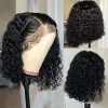 Bob Wigs 100% Human Hair Straight Wig 5x5 Lace Closure Wig 12inches Black Hair Pre Plucked 