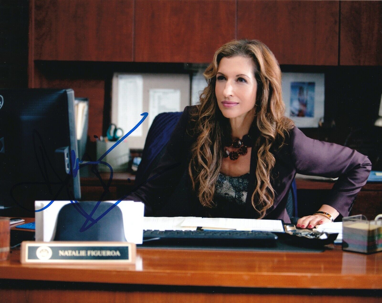 Alysia Reiner REAL hand SIGNED Photo Poster painting #3 COA Autographed Orange Is The New Black