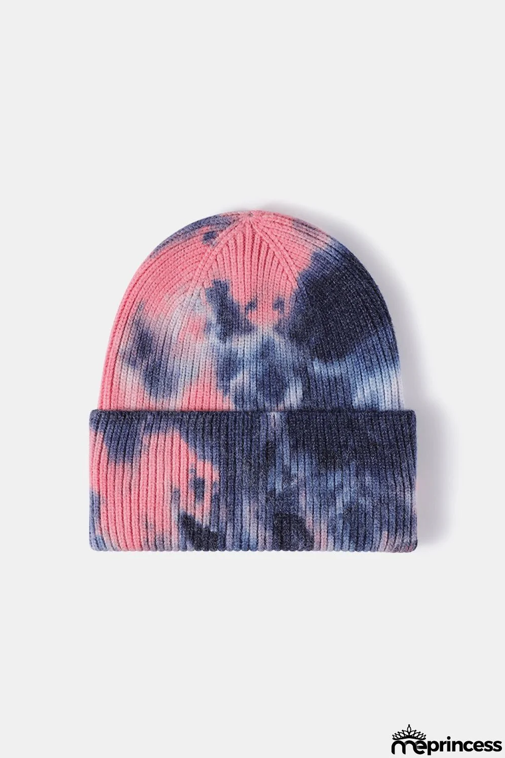 Tie-Dye Cuffed Rib-Knit Beanie Hat
