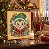 Ensemble de toile DIY pour perles et art encadr&eacute; 25x25cm autocollant (lutins de No&euml;l)