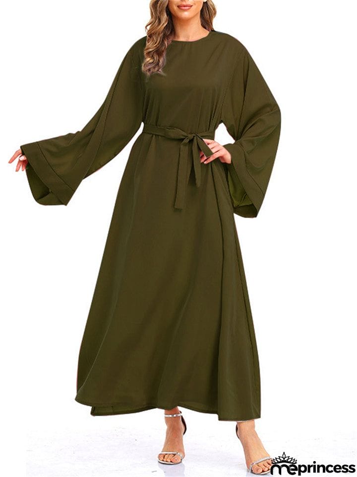 Women's Muslim Liturgical Spring Fall Middle Eastern Dresses