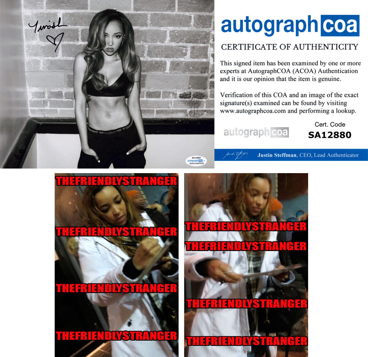 TINASHE KACHINGWE signed Autographed 8X10 Photo Poster painting e PROOF - Hot SEXY Singer ACOA