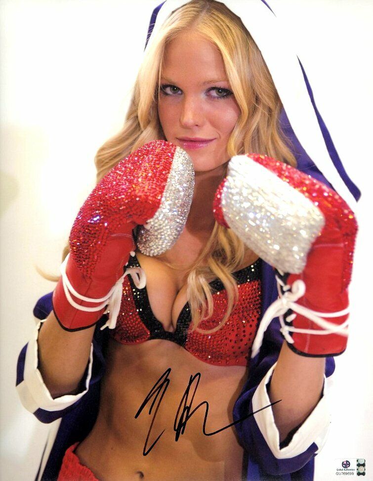 Erin Heatherton Signed Autographed 11X14 Photo Poster painting Victoria's Secret Boxing GV769699