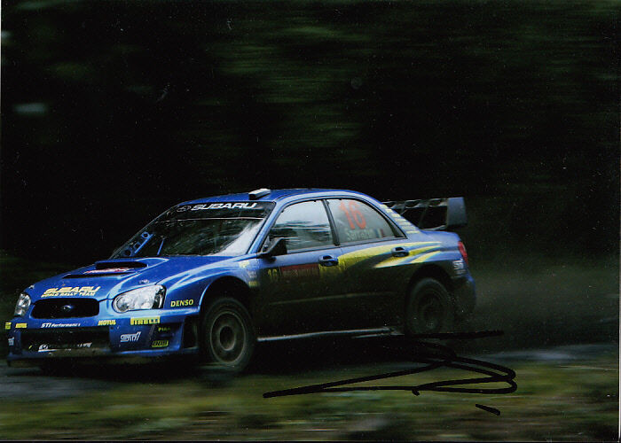 Stephane Sarrazin Hand Signed Subaru World Rally Team Photo Poster painting 7x5.