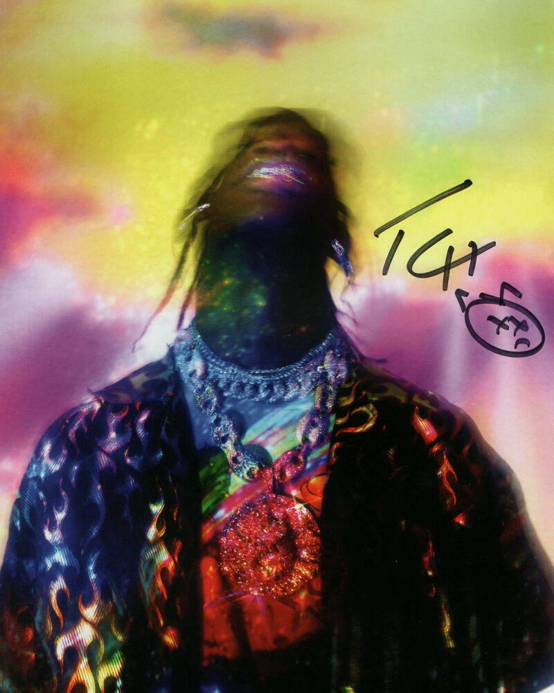 TRAVIS SCOTT SIGNED AUTOGRAPH 8X10 Photo Poster painting ASTROWORLD RAPPER W ORIGINAL ART SKETCH