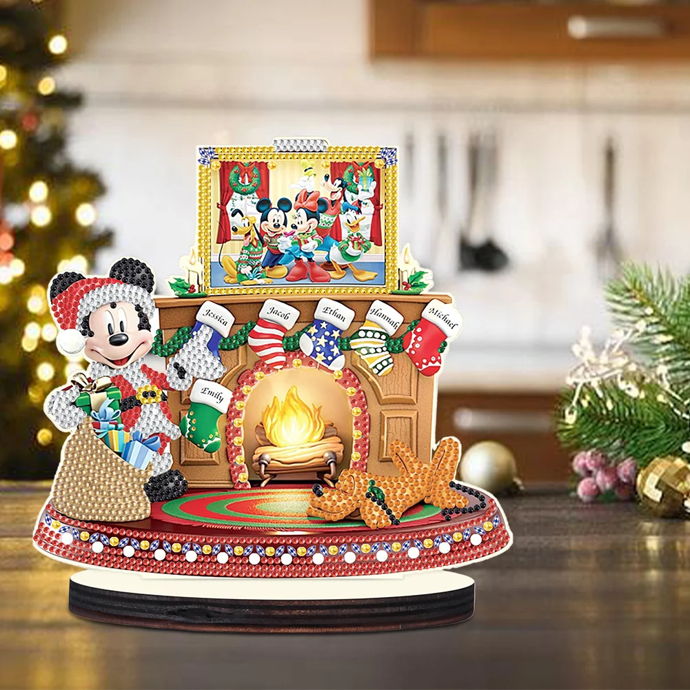 Mickey Mouse - Wooden Coasters Ornaments - DIY Diamond Crafts