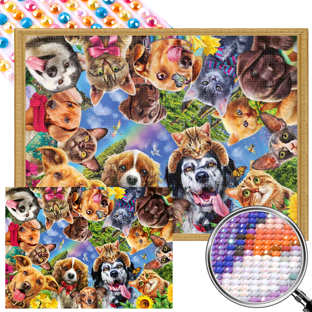 Deer 50*70cm(picture) full round drill diamond painting with 4 to 12 colors  of AB drill