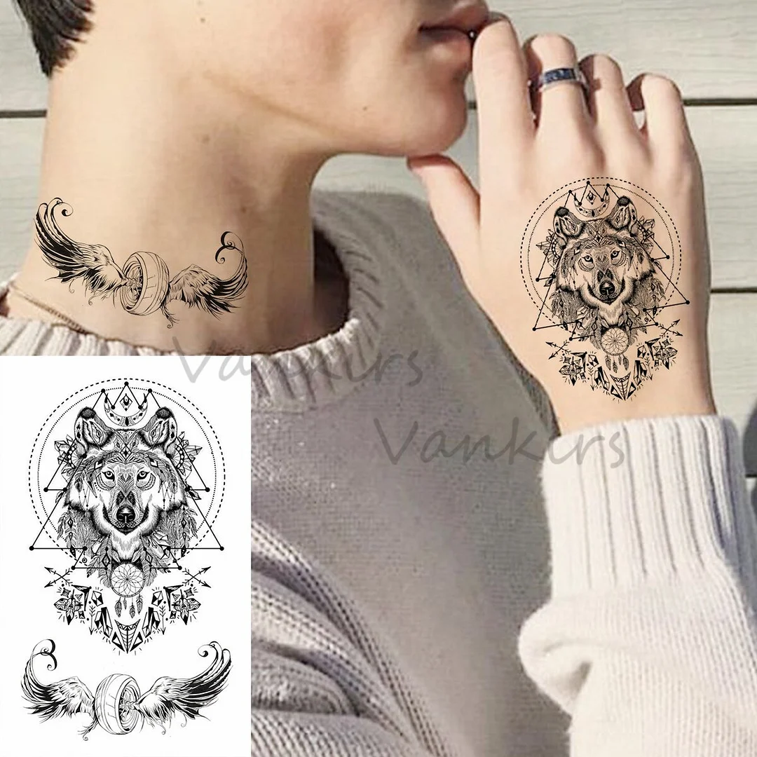 Sdrawing Cloud Coconut Tree Temporary Tattoos For Adults Girls Tiger Flower Compass Mountain Fake Tattoo Sticker Arm Leg Tatoos