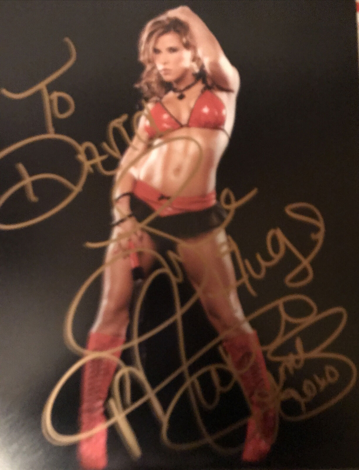 SEXY Mickie James WWE Divas Wrestler Hand Signed Autographed 8x10 Photo Poster painting