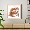 Hedgehog And Flower-11CT Stamped Cross Stitch 40*40cm/15.75*15.75in