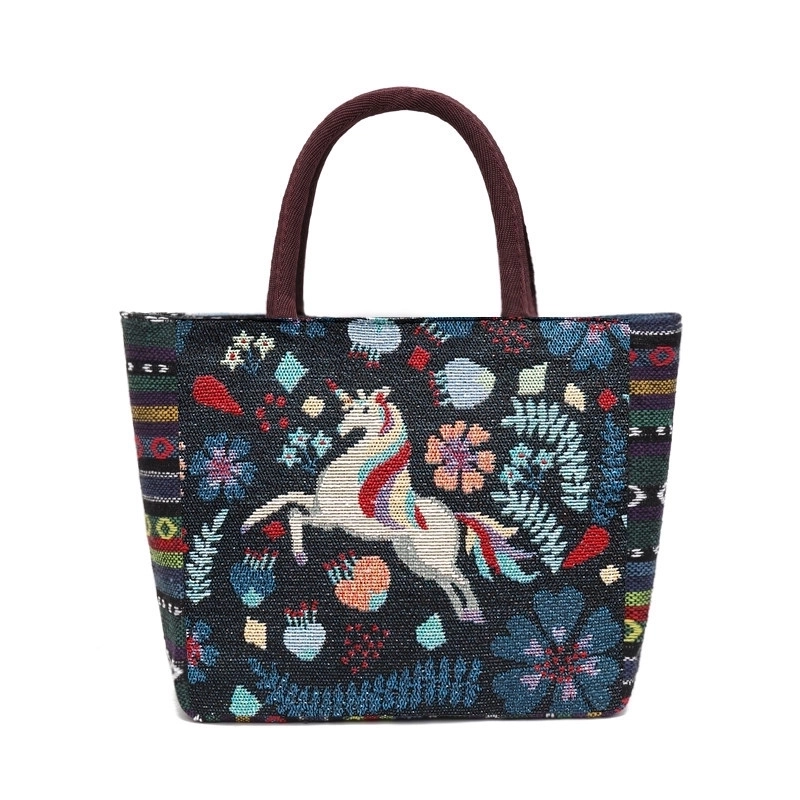 Women’s Vintage Style Butterfly Polyester Shopping Bags