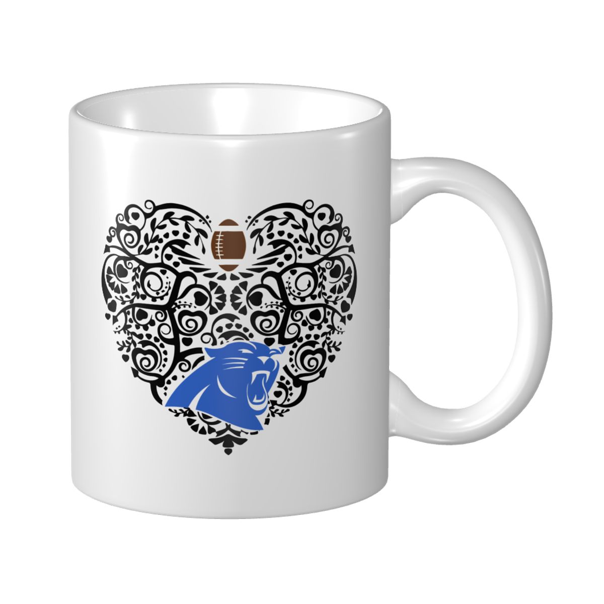 Carolina Panthers Heart Mug