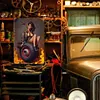 Pin up girl - Panneaux en &eacute;tain m&eacute;tallique(20*30cm/30*40cm) - Garage