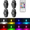 8 couleurs de lumi&egrave;res LED sans fil avec t&eacute;l&eacute;commande