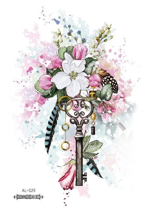 WaterproofTemporary tattoo stickers Original big picture Sexy flower arm chest Sexy tatoo sticker Body Art tatuajes temporales