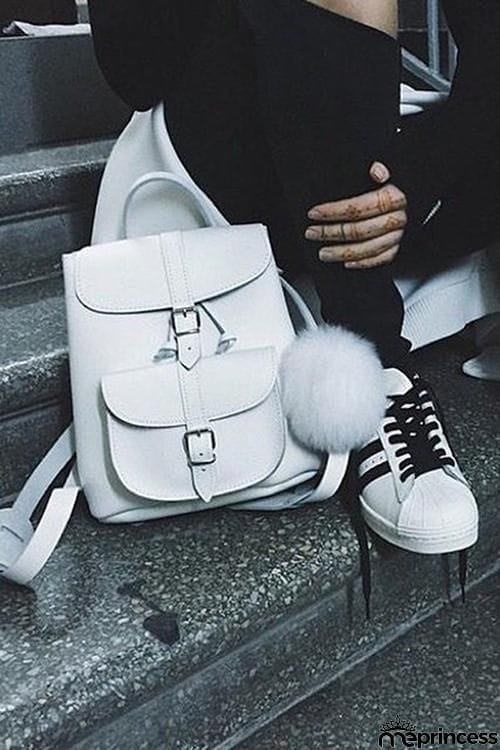 Leather Buckle Backpack