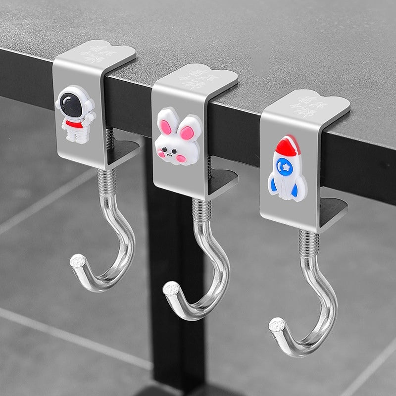 Schoolbag Hook Student Desk Side Hook Office Hanger Desktop Durable Load-bearing Universal Punch-free Paste