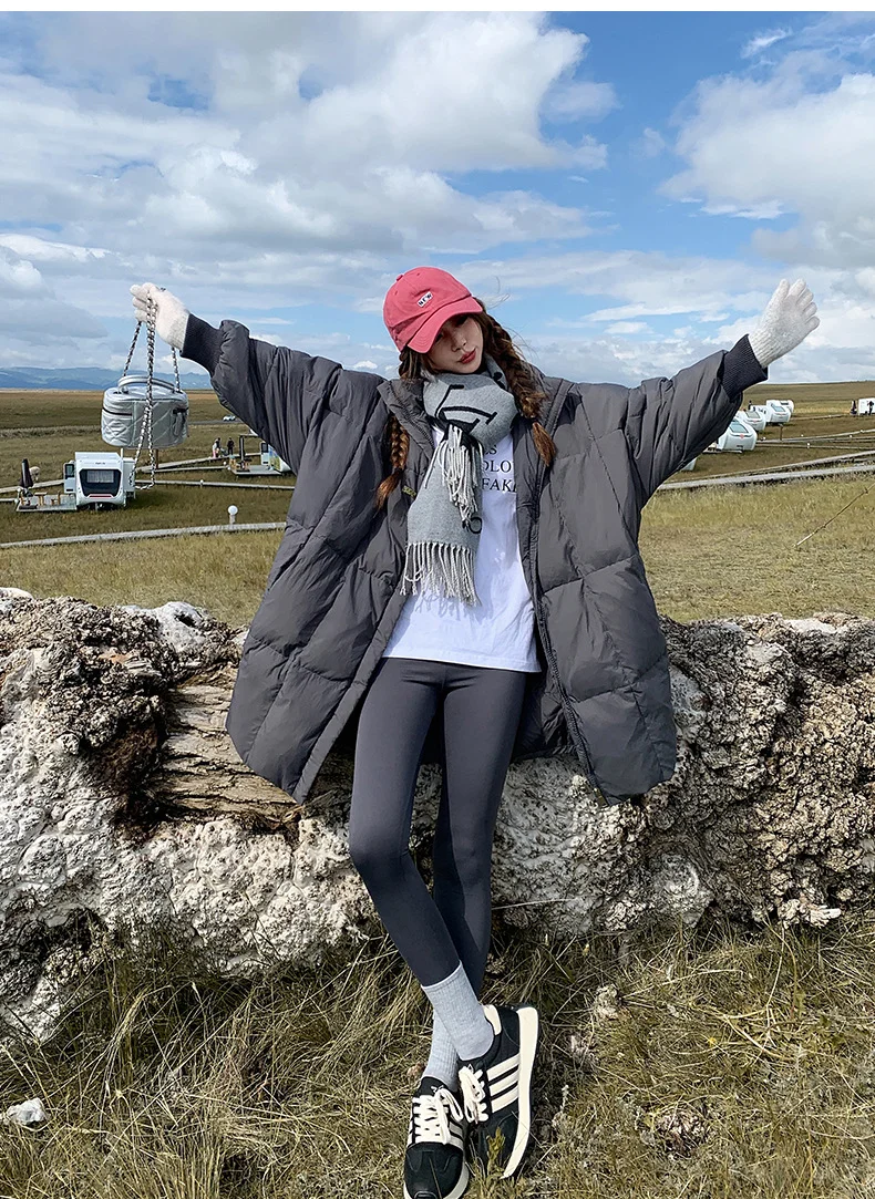 Toloer Cotton-Padded Jacket Coat Female Winter 2024 New Retro Versatile Long Plus Thick Cotton-Padded Clothes Loose Students Cotton Clothes-Outfit Ideas