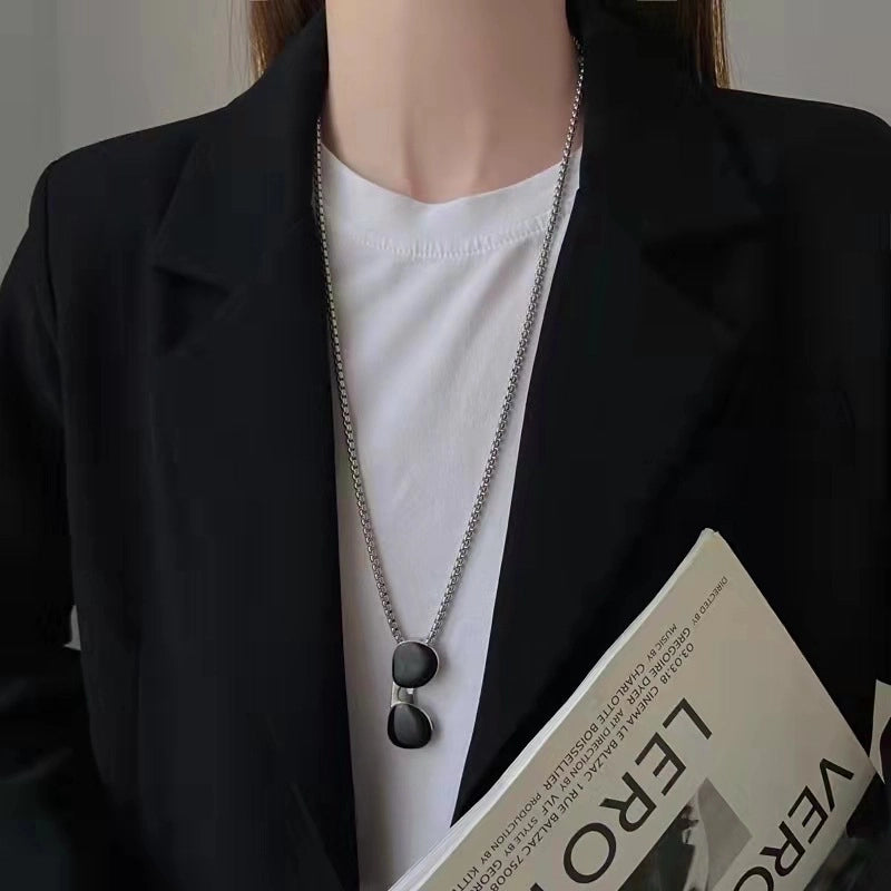 Hip-Hop Sunglasses Alloy Titanium Steel Enamel Unisex Necklace