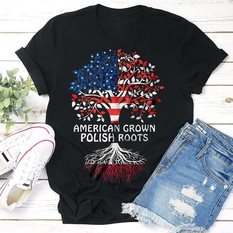 Independence Day American Tree Print T-shirt