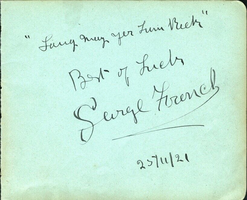 MYSTERY AUTOGRAPH - Cardiff - 1921