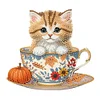uk.everydayedeals DIY Diamond Painting Acrylic Bobble Head Decoration - Teacup Cats