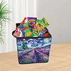 (US Local)Starry Sky Lavender DIY Special Shape Diamond Painting Folding Storage Box Container Organizer Case Kit