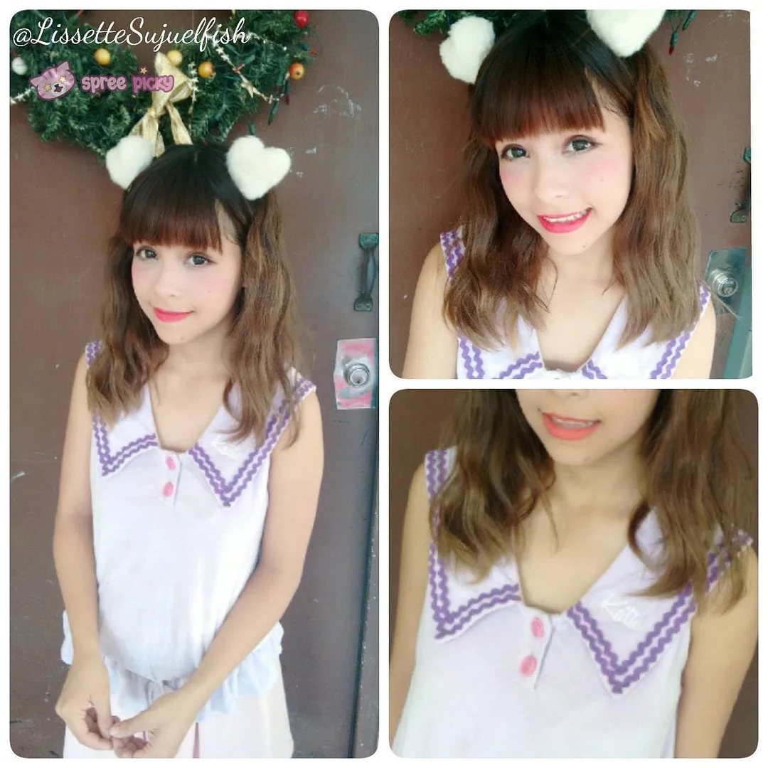 Purple Cute Sailor Top Shirt SP152982