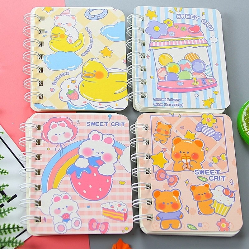 A7 Flip Coil Notebook Student Small Pocket Mini Portable Office Notepad Random 1 Piece