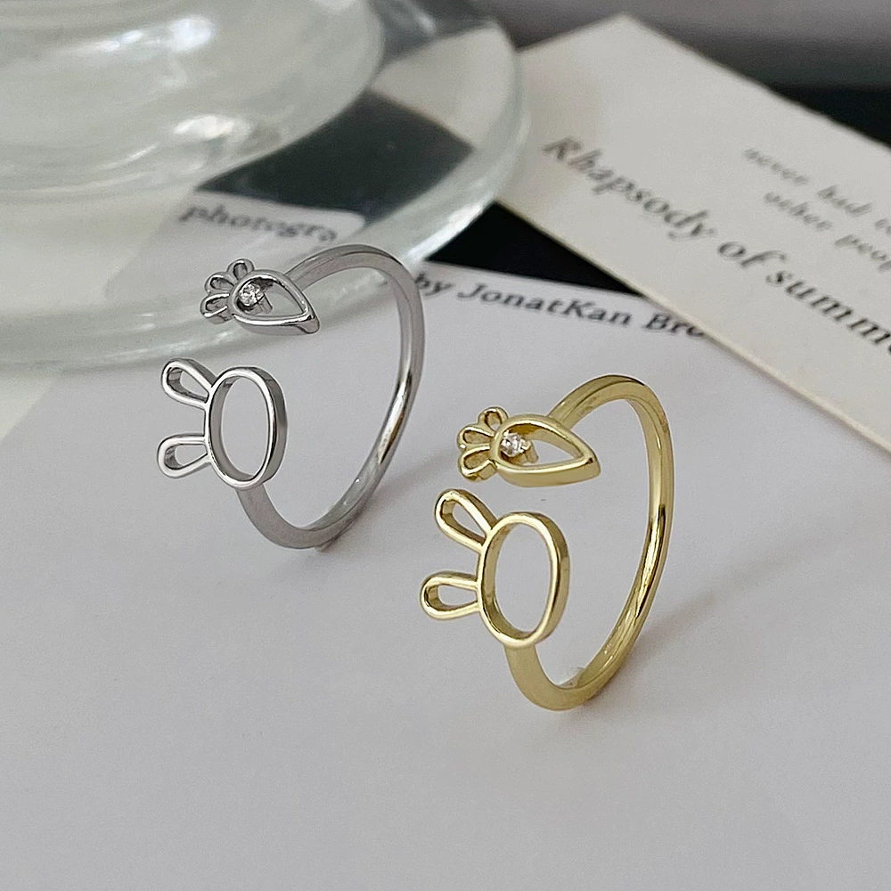 Rabbit Radish Gold-Plated Ring