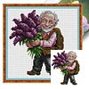 Grandpa Lavender-14CT Stamped Cross Stitch 21*21cm/8.27*8.27in tapestrymarket