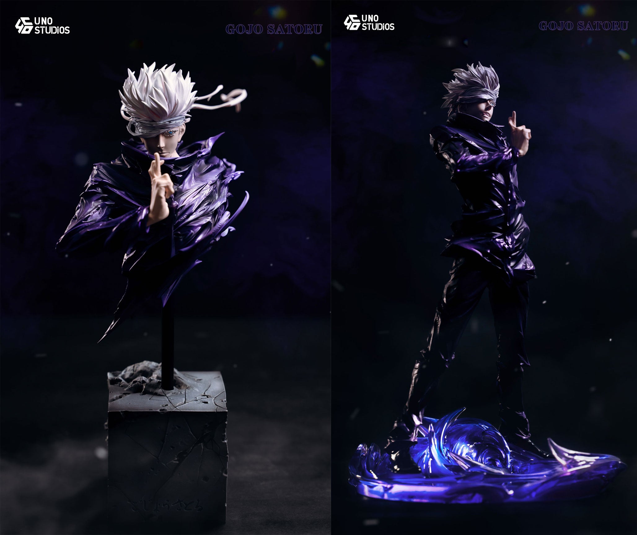 Satoru Gojo & Satoru Gojo Bust Statue - Jujutsu Kaisen Resin Statue ...