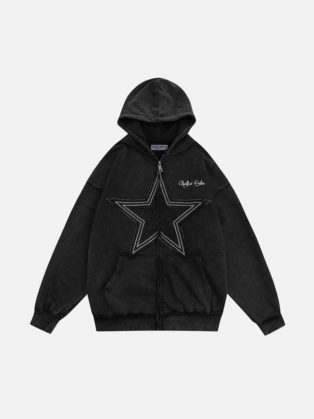 Star Washed Zip-up Hoodie